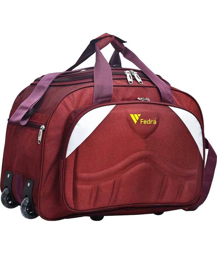 FEDRA - 40 Ltrs Red Polyester Duffle Bag