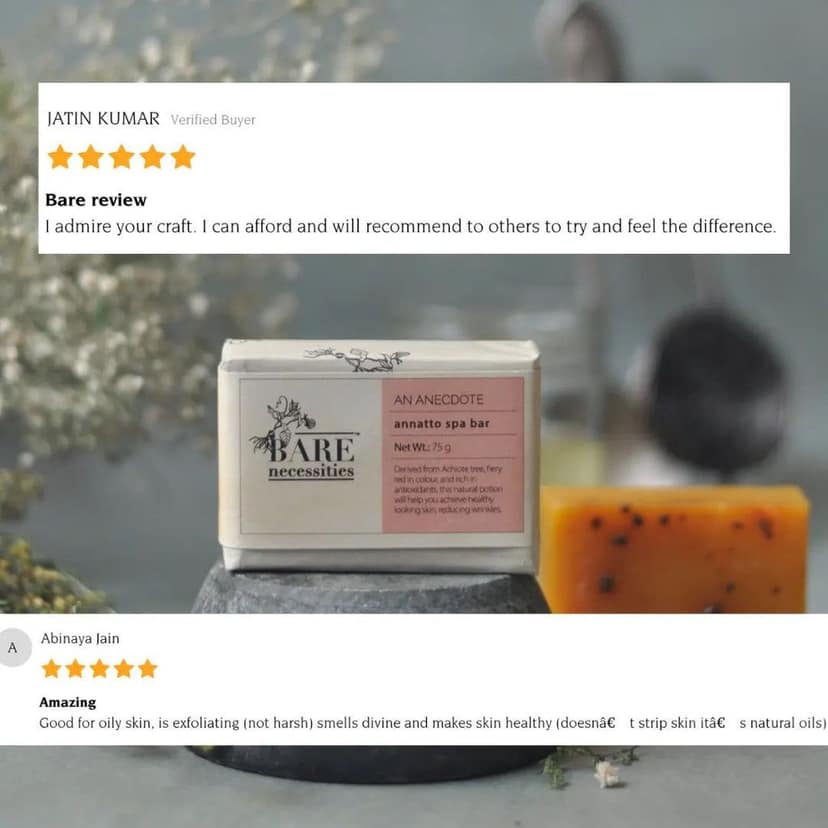 Bare Necessities Annatto Neem Handmade Soap for Face & Body view 6