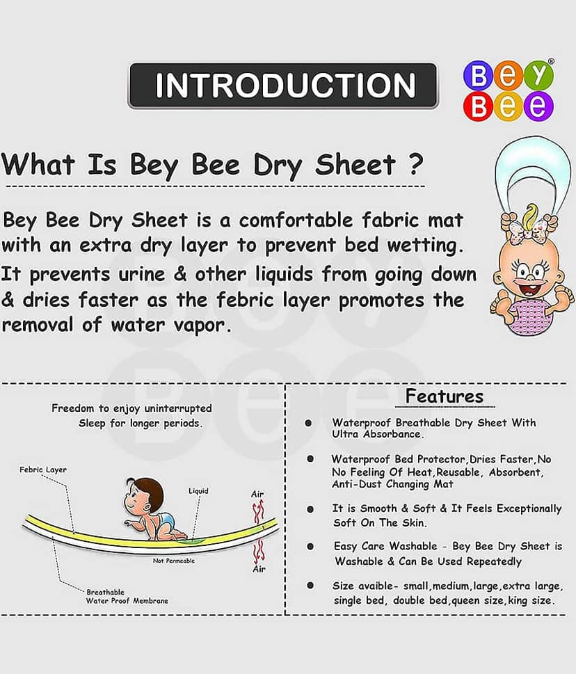 Beybee - Maroon Laminated Bed Protector Sheet ( Pack of 2 ) view 2
