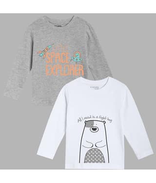 ETCHED DESIGN Pack of 1 Boys Cotton T-Shirt ( Multicolor )