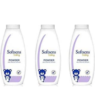 Softsens Baby Powder, Enriched with Patchouli, Clove leaf & Olive|Paraben free 200g, Pack of 3