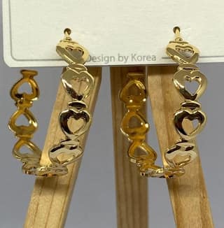 Heart Shaped Hoop Earrings