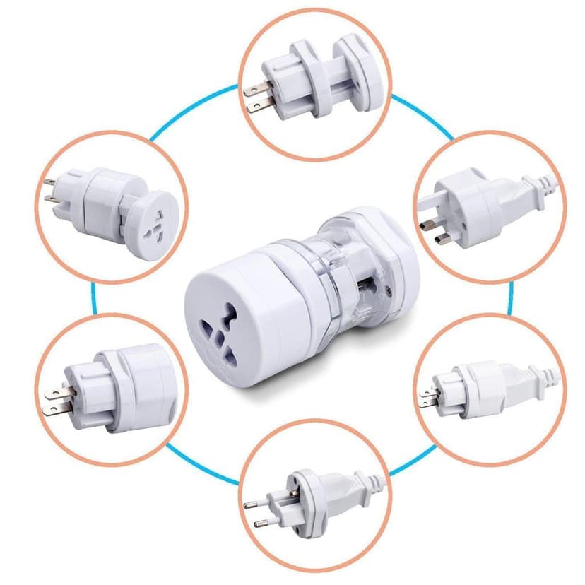 Exelent International Multipurpose Travel Adapter All in One US, AUS, UK, EU, NZ, Europe, North/South America & 150+ Countries (Pack of 1) view 8