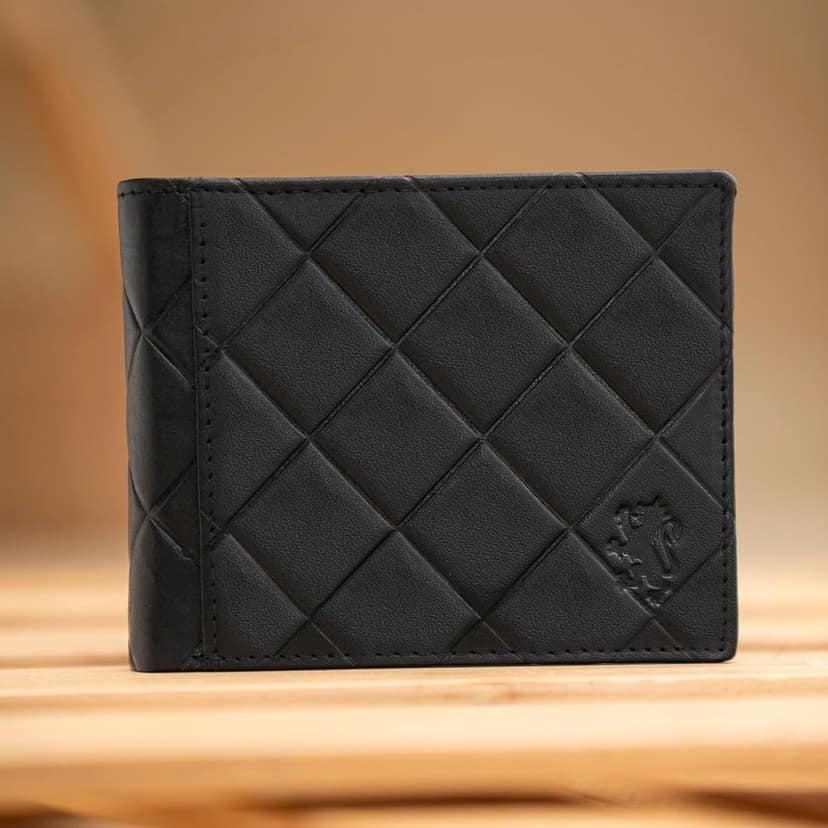 Red Tape Men's Black Leather Wallet | RFID Blocking Slim Bifold Wallet with Card Holder & Cash Compartments | Stylish & Durable Purse for Men | Ideal for Travel, Daily Use & Gifts view 5