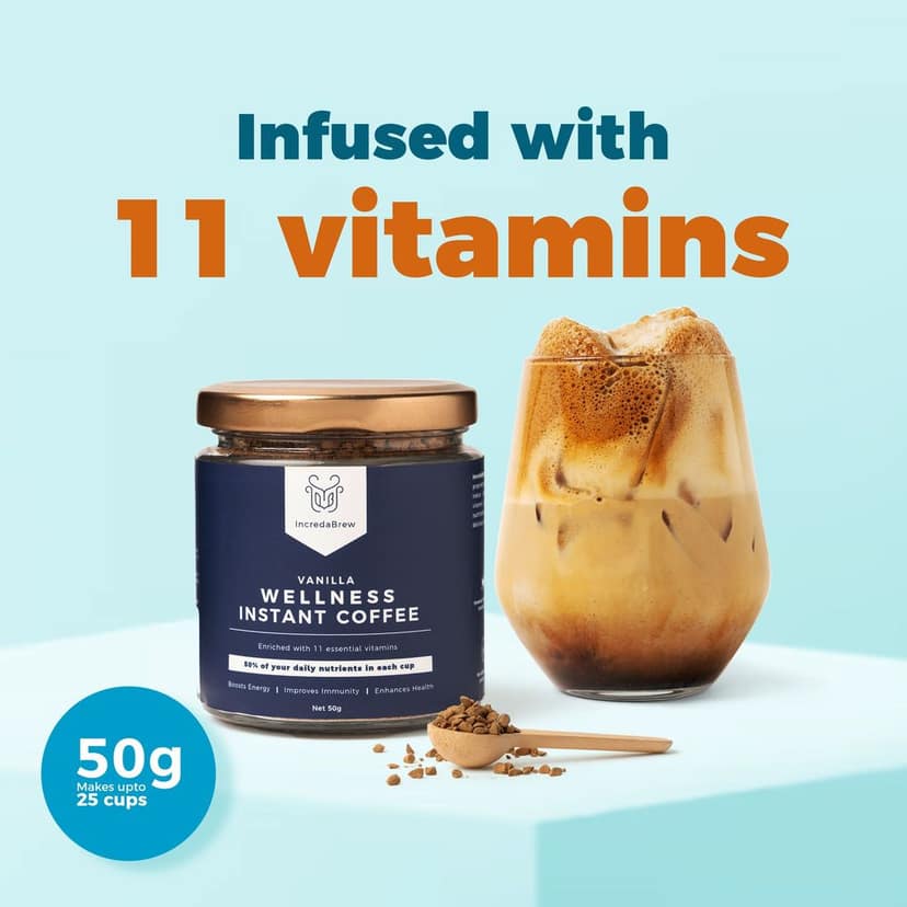 Vanilla Wellness Instant coffee - 50 Gm Jar view 4