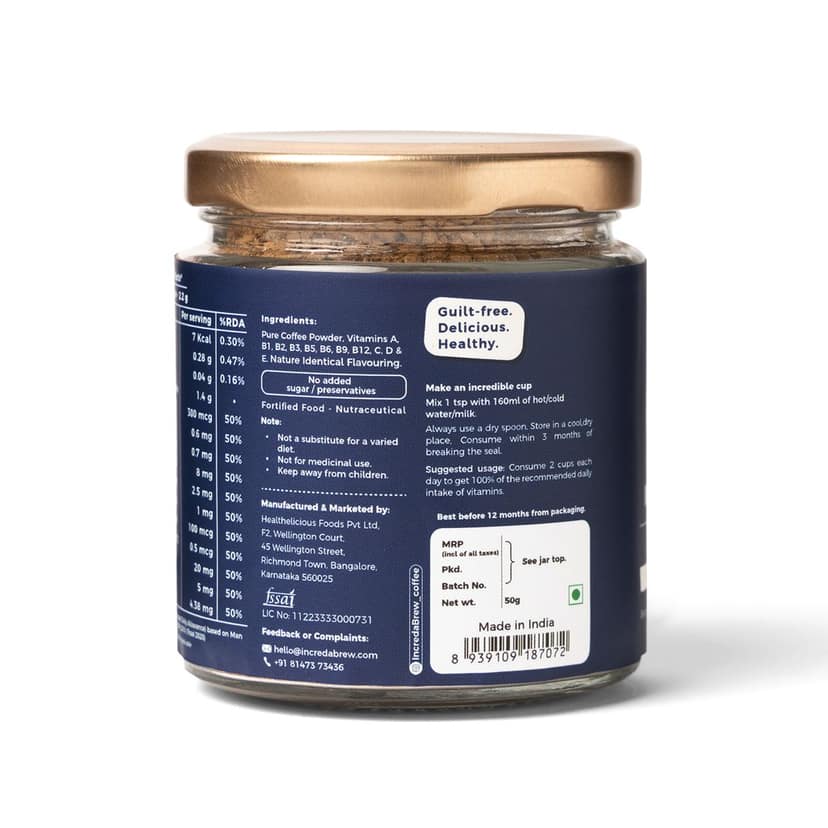 Vanilla Wellness Instant coffee - 50 Gm Jar view 7