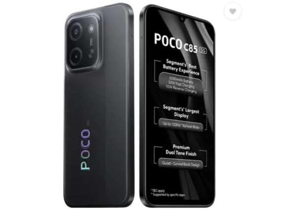 Poco C85 5G Smartphone, 8GB RAM, 128GB Storage - Power Black view 4
