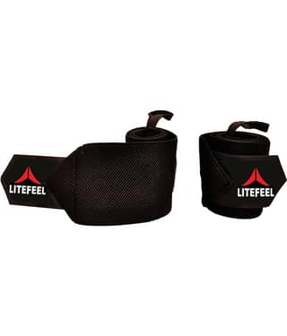 LITE FEEL Black Nylon Wrist Band ( Pack of 1 )
