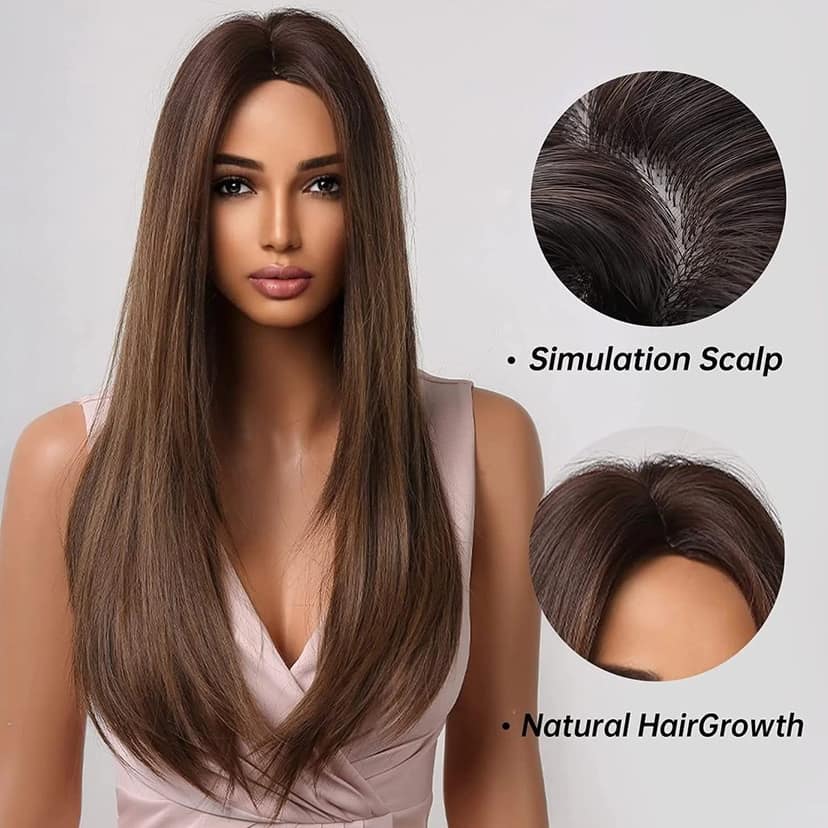 Black Wig, Wig Black, Long Wig, Wigs, Wig, Synthetic Wig, Long Straight Black Wig, Cosplay Wig, Party Wig, view 4