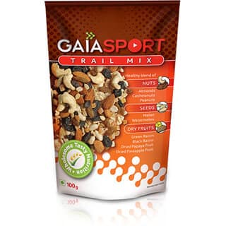 GAIA Sport Trail Mix 100 gms Almonds (Salted/Roasted) (100 g)