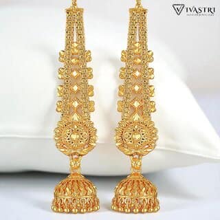 Vivastri Top Trending Alloy Gold Plated Jhumki Earrings for Women & Girls [VIVA2436ERG]