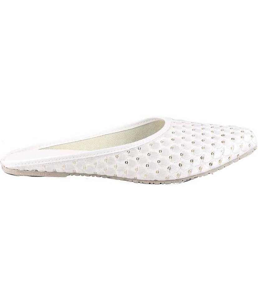 Apratim - White Women's Mules view 2