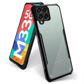 PLUGTECH Slim Shockproof Case | Matte Black Soft | Drop Protection | Precise Cutouts | Premium Mobile Cover for Samsung Galaxy M33