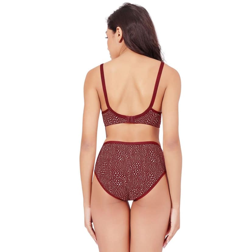 Bodycare Women's Assorted Prints Combed Cotton Bra & Panty Set 6450G view 3