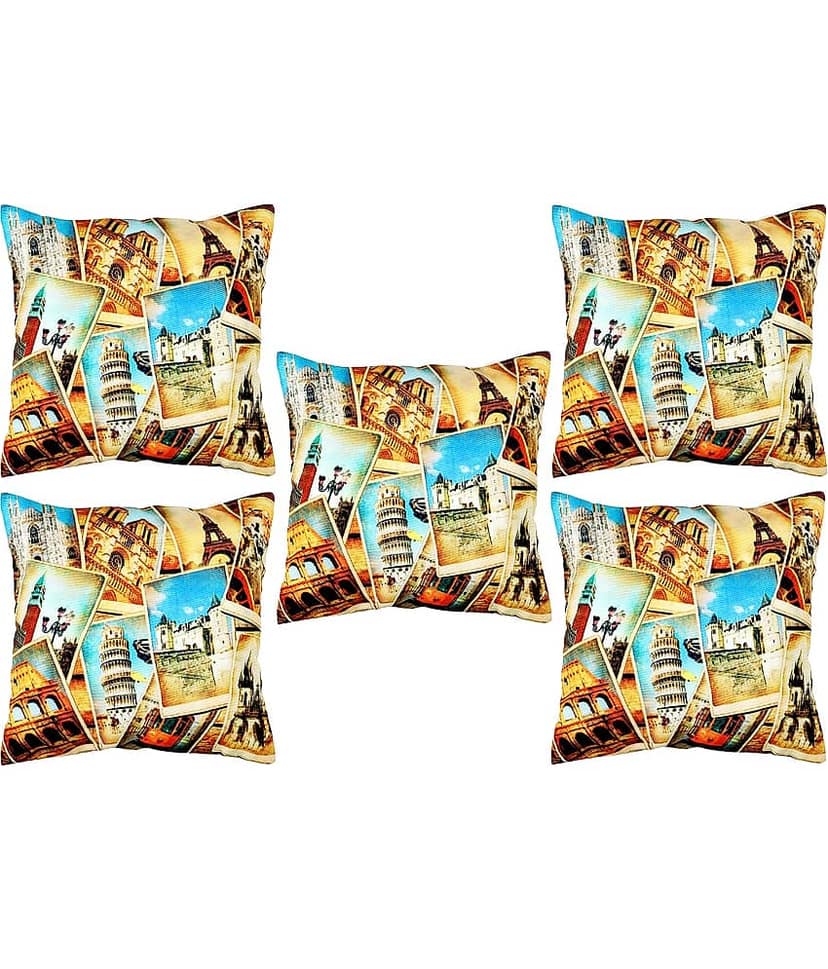 BELLA TRUE Set of 5 Cushion Covers Floral Themed view 2