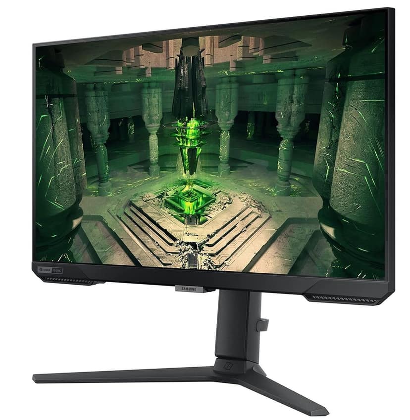 Samsung 25"(62.2cm) Odyssey G4 IPS Gaming Monitor|FHD 1920 x 1080|240Hz|1ms|400nits|SRGB 99%|Ports-HDMIx2,DP,Headphone|DP Cable|Height-Tilt-Pivot Adjustable Stand|Nvidia G-Sync|LS25BG400EWXXL|Black