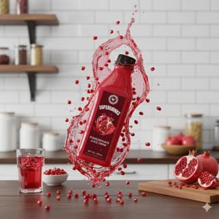 SUPERDRINKS Pomegranate Juice | 200ml Single Serve Bottle|100% Pure Fruit Juice| Antioxidant Rich, Ready to Drink, Liquid Form (Pack of 6)