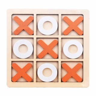 XOX Wooden Game for Kids & Adults / Wooden Puzzle Board | XOX Tic Tac Toe (Orange & White) | XOX Puzzle Game | Wooden Puzzle | Puzzle Game | Educational Puzzle Game | XOX Puzzle | XOX Game