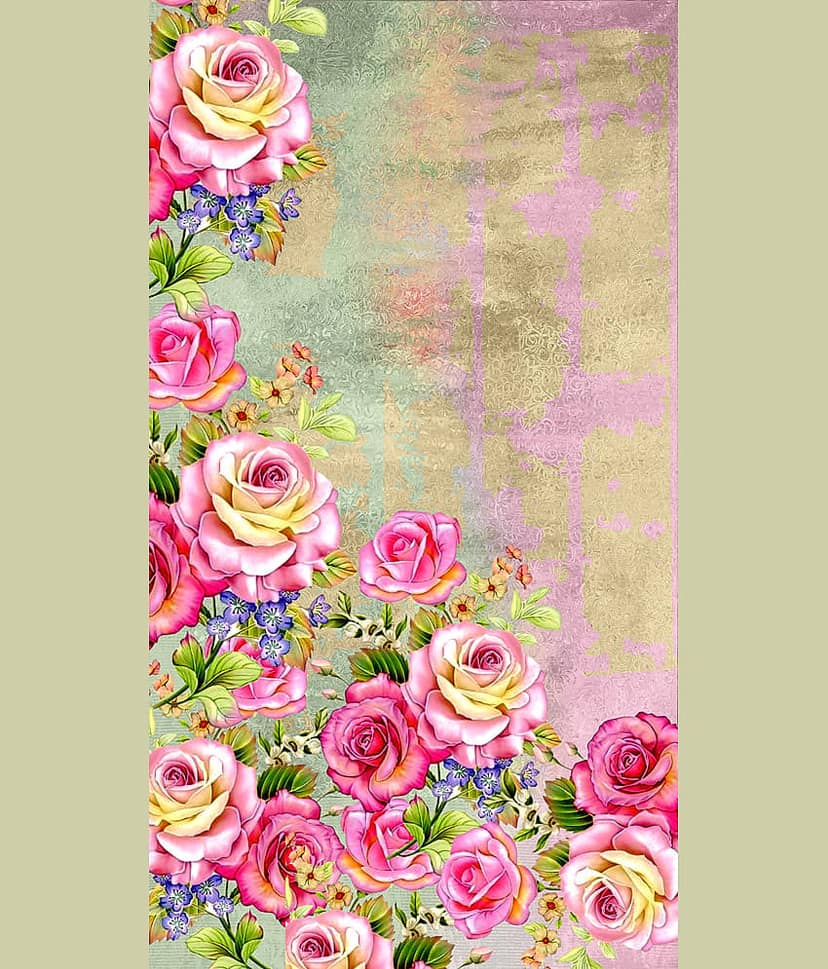 BELLA TRUE Abstract Printed Semi-Transparent Eyelet Curtain 7 ft ( Pack of 1 ) - Multicolor view 2