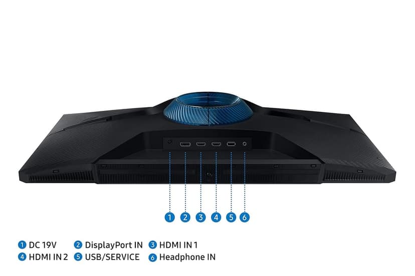 Samsung 27" (68.5cm) Odyssey G5 2K Gaming Monitor|QHD 2560 X 1440|165Hz|1ms|300nits|Ports-HDMIx2,DP,Headphone|DP Cable|HDR10|FreeSync Premium|Height-Tilt-Pivot Adjustable Stand|LS27CG510EWXXL|Black view 3