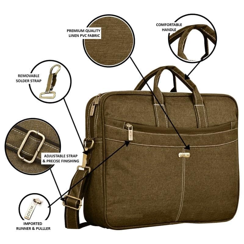 LOREM 10L Faux Leather Messenger Bag For Men & Women-UF view 4