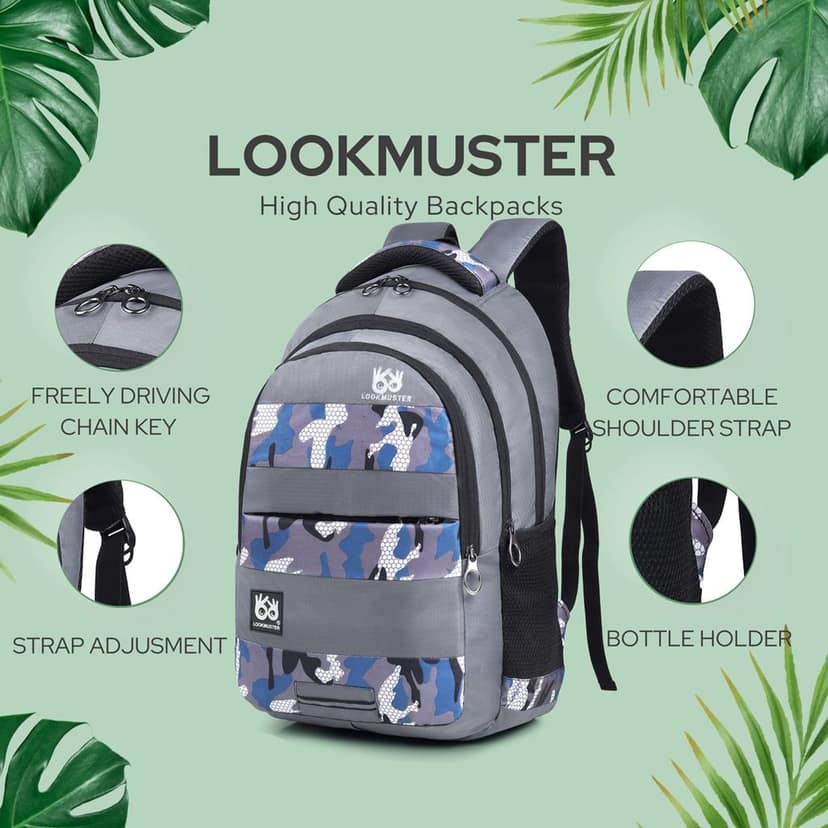 LOOKMUSTER 30 Litres Water Resistance Polyester Laptop Backpack view 7