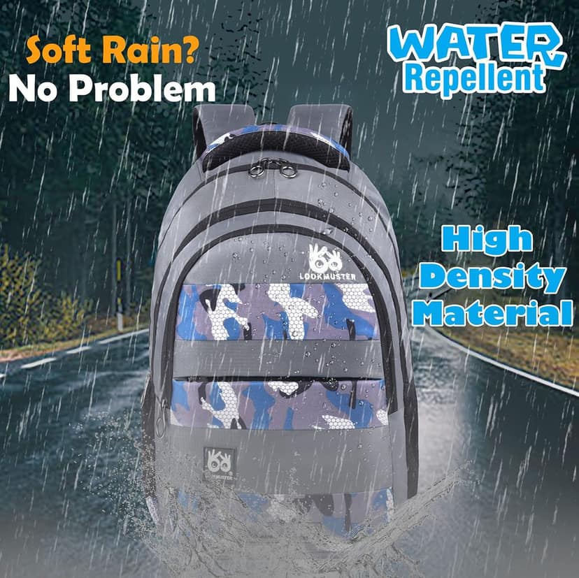LOOKMUSTER 30 Litres Water Resistance Polyester Laptop Backpack view 8