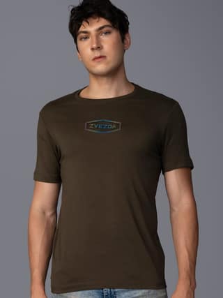 Men’s Trendy Pure Cotton European Fit Branded T-Shirt for Men-Dark Green