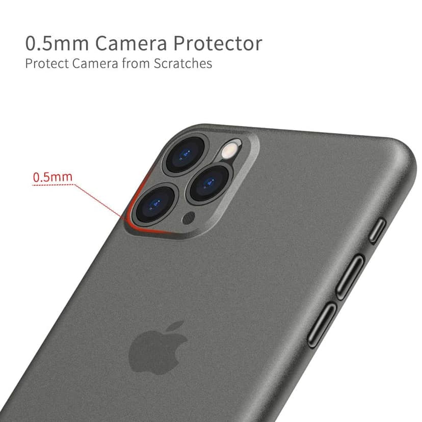 Memumi Slim Series Ultra Thin Back Cover for Apple iPhone 11 Pro Max 0.3 mm Thin,Trans-Black-(6.5") view 3