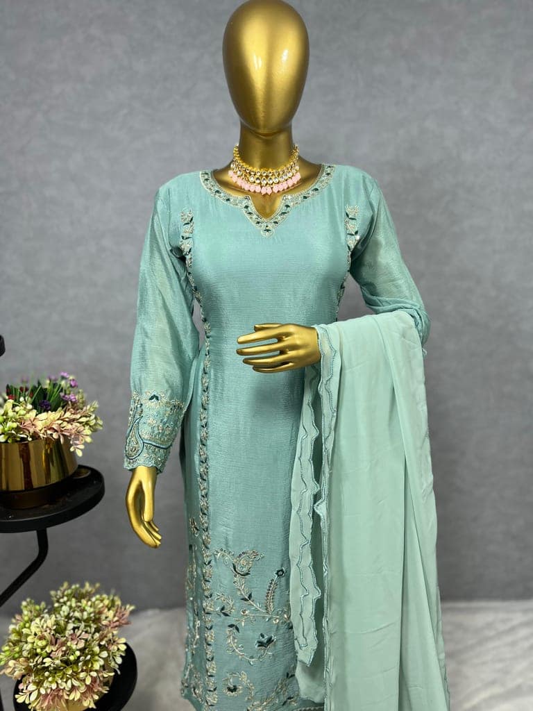 Ready to wear indian salwar kameez Dupatta for women anarkali designer pakistani dresses Festival 3 piece view 4