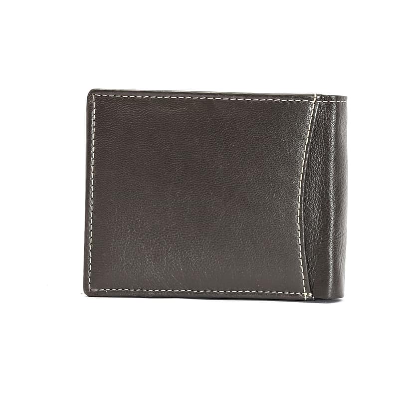 Vital King Men Travel Brown Genuine Leather RFID Wallet (9 Card Slots) view 2