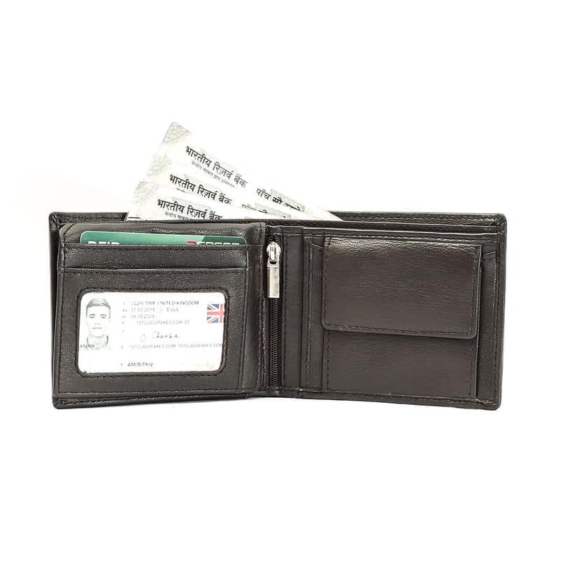 Vital King Men Travel Brown Genuine Leather RFID Wallet (9 Card Slots) view 4