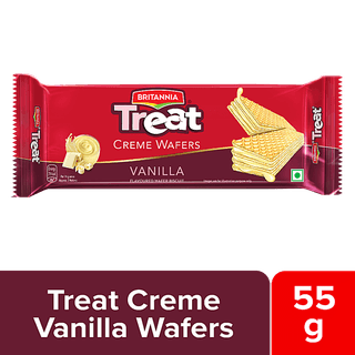 Britannia Treat - Vanilla Flavoured Wafer Biscuit, 55 g