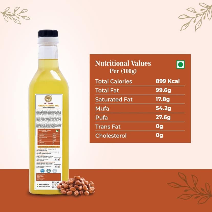 Wood Pressed Groundnut Oil view 3