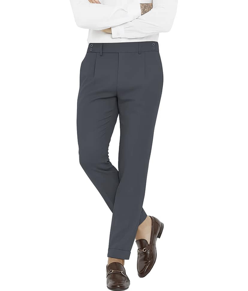 52dealz Regular Men's Formal Trouser - Navy Blue ( Pack of 1 ) view 2