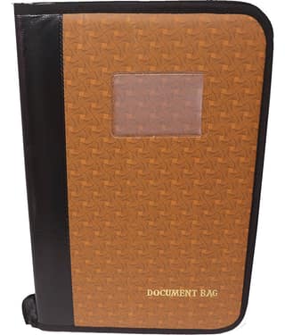 Kopila PU Leather Stylish Professional,Office Document,Certificate Card Holder, Cheque Book Holder with 20 Leafs FS File folder