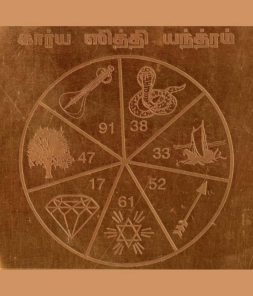 Sri Bakthi Today Karia Siddhi Yantra Karya Siddhi Yendram In Copper