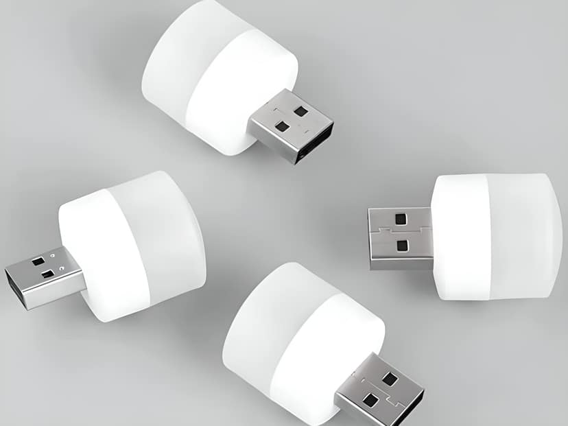 Mini USB LED Light Flexible & Portable USB Ambient Night Light Bulb for Bedroom, Bathroom, Kitchen & Car (White) view 4