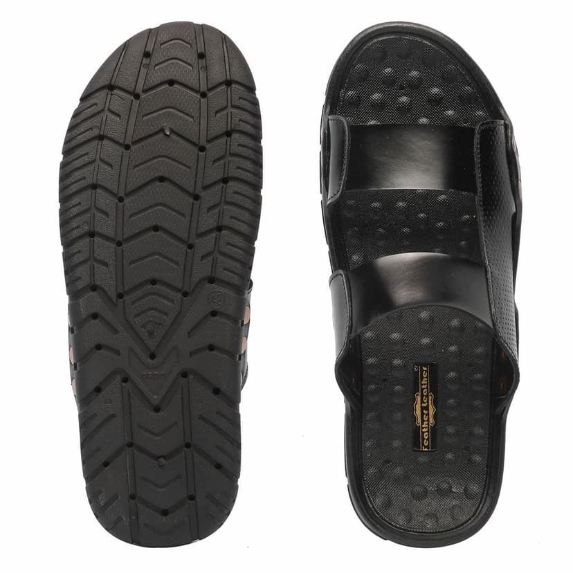 FEATHER LEATHER Men's Comfortable & Fashionable Sandals & Slippers | Casual Slipper/Flip-Flop for Men | Indoor/Outdoor/Chappal view 4