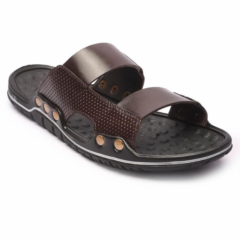 FEATHER LEATHER Men's Comfortable & Fashionable Sandals & Slippers | Casual Slipper/Flip-Flop for Men | Indoor/Outdoor/Chappal view 8