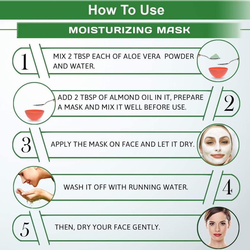 Rozhub Naturals Aloevera Leaf Powder For Skin & Hair Mask - 100g view 7