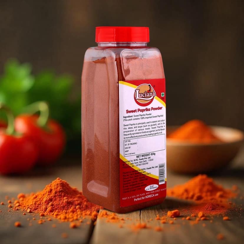 Luciana Sweet Paprika Powder 454g | 100% Imported Sweet Paprika | Rich Colour & Mild Sweet Flavour view 3