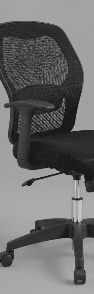 Black Ergonomic Mesh Back Office Desk Chair with Padded Seat