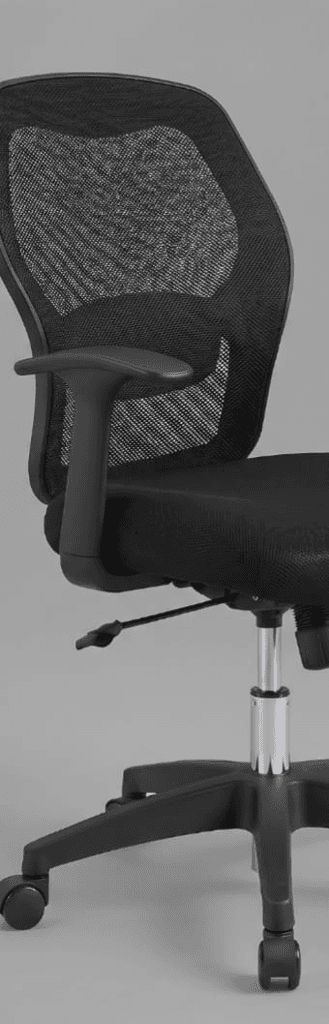Black Ergonomic Mesh Back Office Desk Chair with Padded Seat