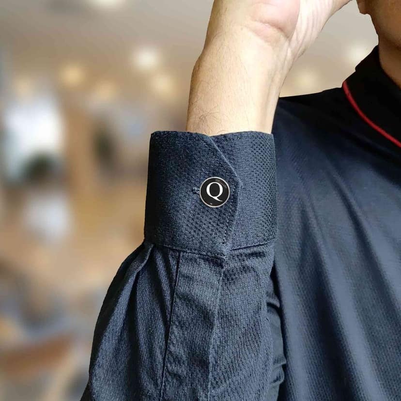 The Smart Buttons - Shirt Button Cover Cufflinks for Men - Personalized Initials - Q view 4