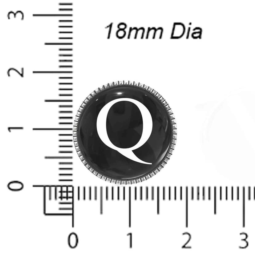 The Smart Buttons - Shirt Button Cover Cufflinks for Men - Personalized Initials - Q view 6