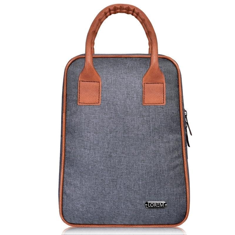 LOREM Linen Elegance: Insulated Tiffin Bag/Lunch Bag Combo for Him & Her