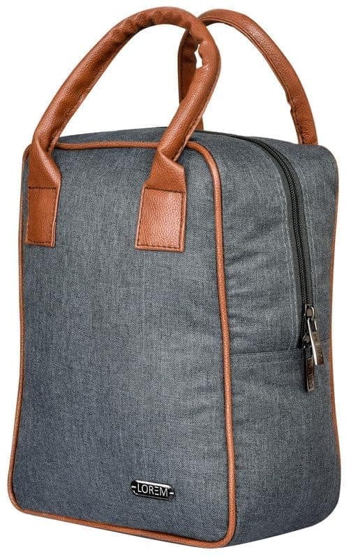 LOREM Linen Elegance: Insulated Tiffin Bag/Lunch Bag Combo for Him & Her view 2