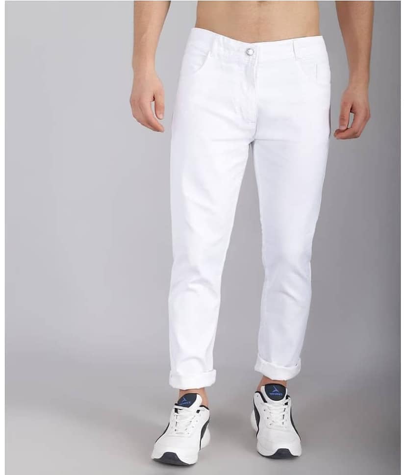 ZAYSH Slim Fit Solid Men's Jeans - White ( Pack of 1 )