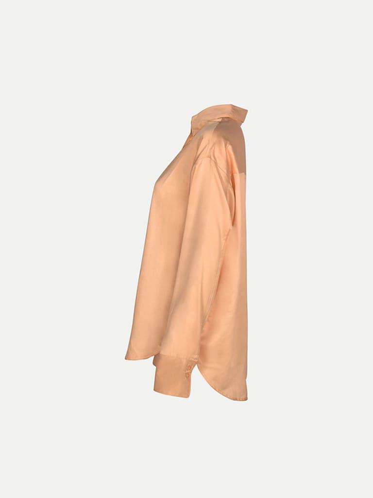 Women Rayon Coral Cozy Shirt view 3